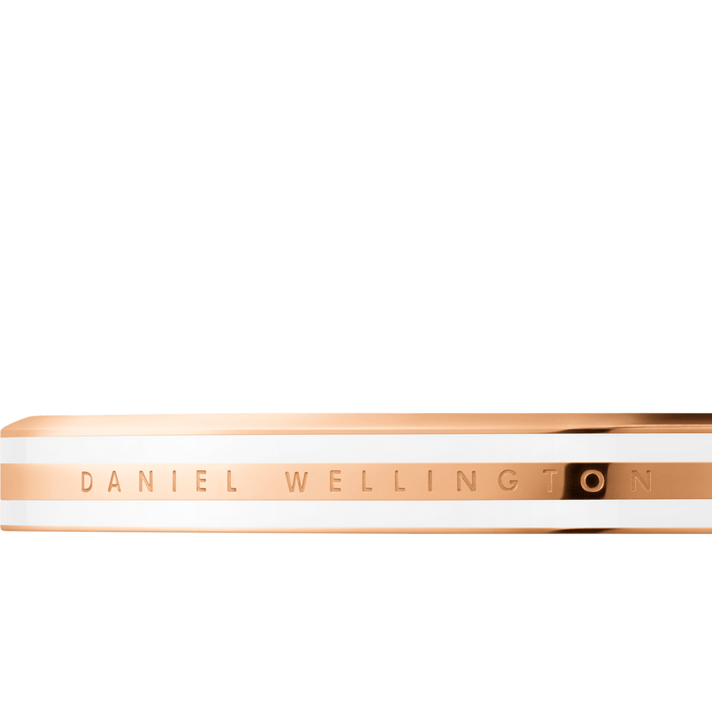 Daniel Wellington Emalie Slim Bracelet Satin White Rose Gold Medium