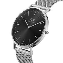 Load image into Gallery viewer, Daniel Wellington Classic 40 Sterling Silver &amp; Onyx Watch