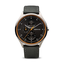 Load image into Gallery viewer, Bering Titanium Brushed Silver Nato Black Watch