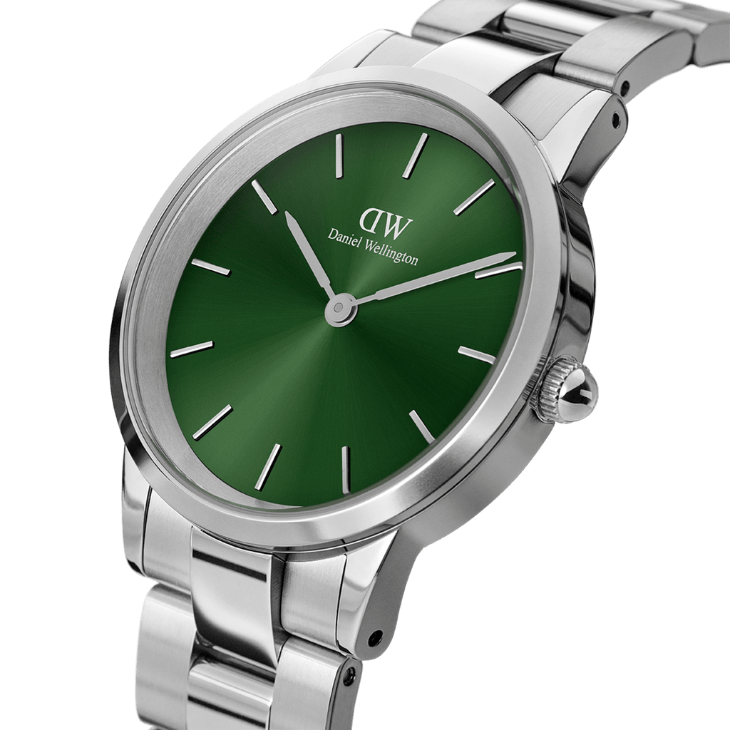 Daniel Wellington Iconic Link Emerald 40 Silver & Green Watch