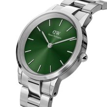 Load image into Gallery viewer, Daniel Wellington Iconic Link Emerald 40 Silver &amp; Green Watch