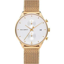 Load image into Gallery viewer, Paul Hewitt White Sand Woven Gold Watch