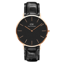 Load image into Gallery viewer, Daniel Wellington Classic 40 Reading Rose Gold &amp; Black Watch