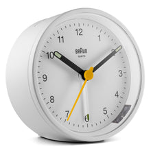 Load image into Gallery viewer, Braun Classic Analogue Alarm Clock White