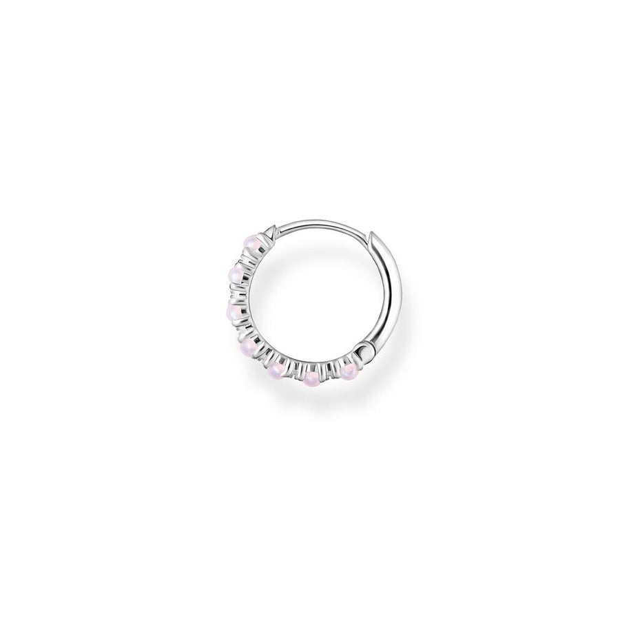 Thomas Sabo Single Hoop Earring Pink Stones Silver