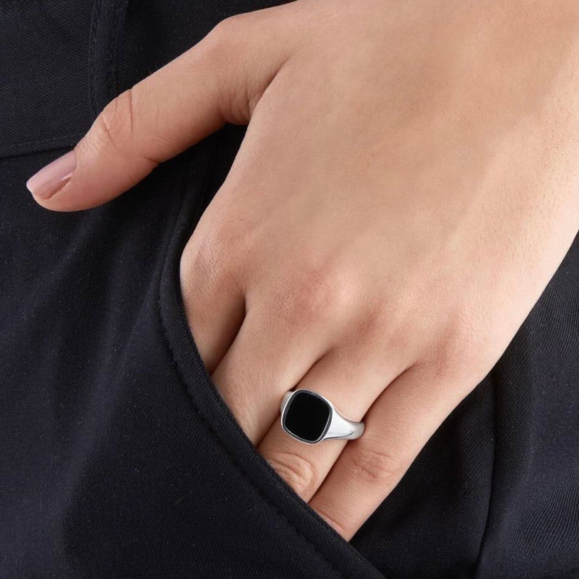 Thomas Sabo Ring Classic Black Silver