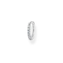 Load image into Gallery viewer, Thomas Sabo Single Hoop Earring White Stones