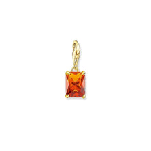 Load image into Gallery viewer, Thomas Sabo Charm Pendant Orange Stone Gold