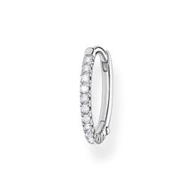 Load image into Gallery viewer, Thomas Sabo Single Hoop Earring White Stones