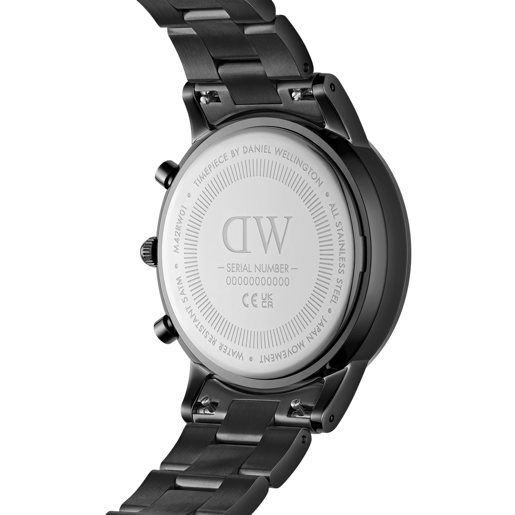 Daniel Wellington Iconic Chronograph 42 Link Black Sunray Watch