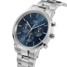Load image into Gallery viewer, Daniel Wellington Iconic Chronograph 42 Link Silver Arctic Sunray Watch