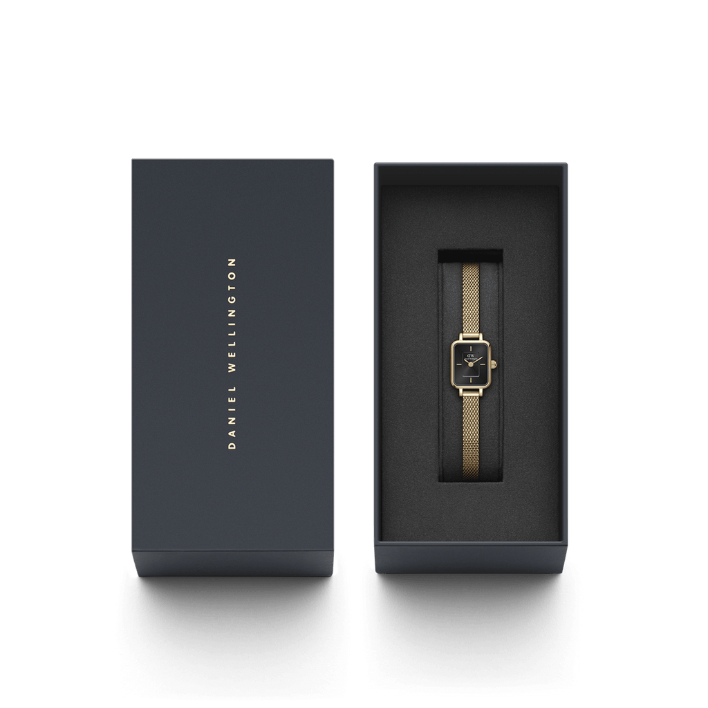 Daniel Wellington Quadro Mini Evergold Onyx Watch