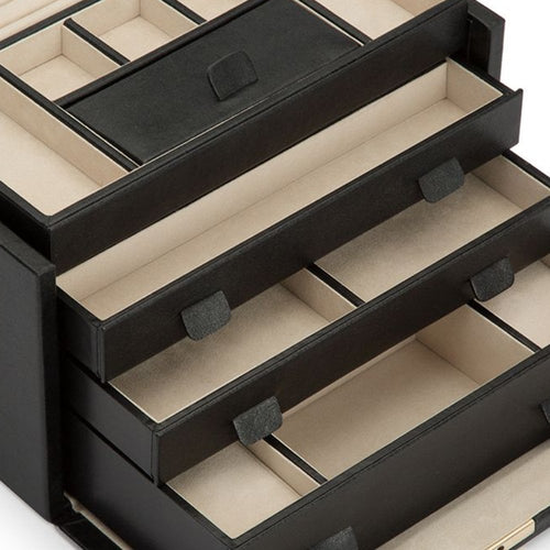 Wolf Palermo Large Jewellery Box Black