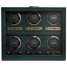 Load image into Gallery viewer, Wolf British Racing Green 6Pc Watch Winder 792441