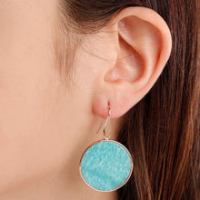 Load image into Gallery viewer, Bronzallure Big Disc Earrings With Natural Stones