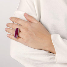 Load image into Gallery viewer, Bronzallure Long Oval Cut Stone Ring